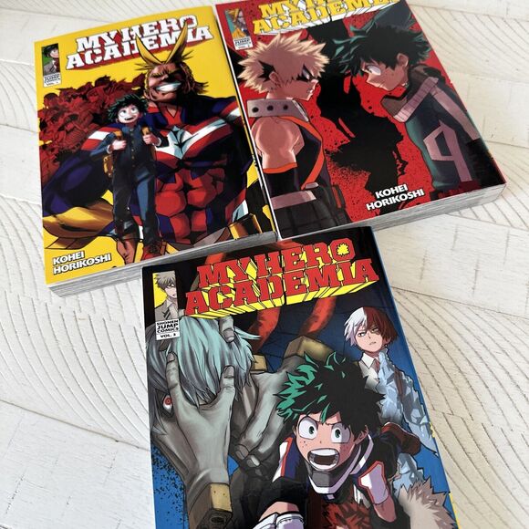 Other - My Hero Academia Kohei Horikoshi Lot of 3 Books 1 2 & 3 Graphic Novel Paperback